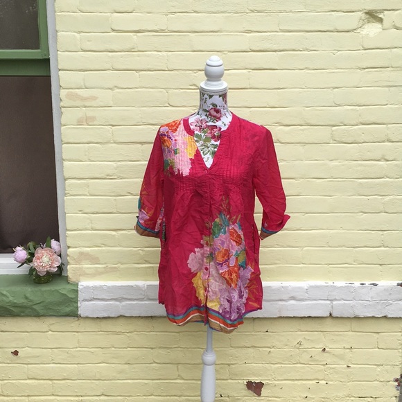 Sundance Birds of Paradise Top/Tunic - Picture 2 of 8